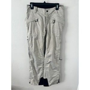 The North Face Snow Pants Women Size 4 White HyVent Insulated Ski Snowboard Pant